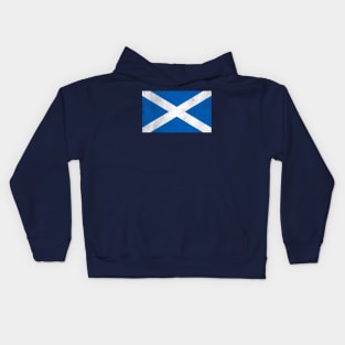Vintage Style Scottish Flag Design Kids Hoodie